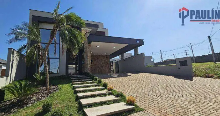 Sobrado com 3 dormitórios à venda, 294 m² por r$ 2.190.000 - condomínio residencial santorini - paulínia/sp