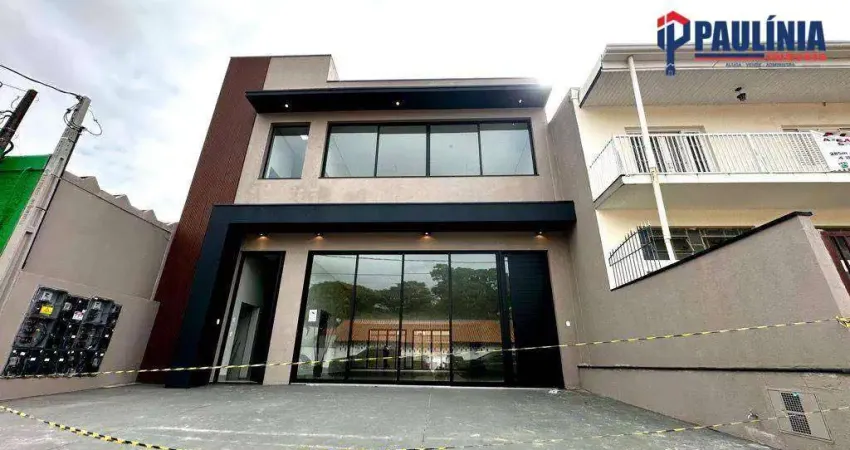 Salão para alugar, 226 m² por r$ 16.060,00/mês - jardim de itapoan - paulínia/sp