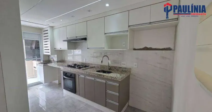 Apartamento com 2 dormitórios para alugar, 60 m² por R$ 3.360,00/mês - Balneario Tropical - Paulínia/SP