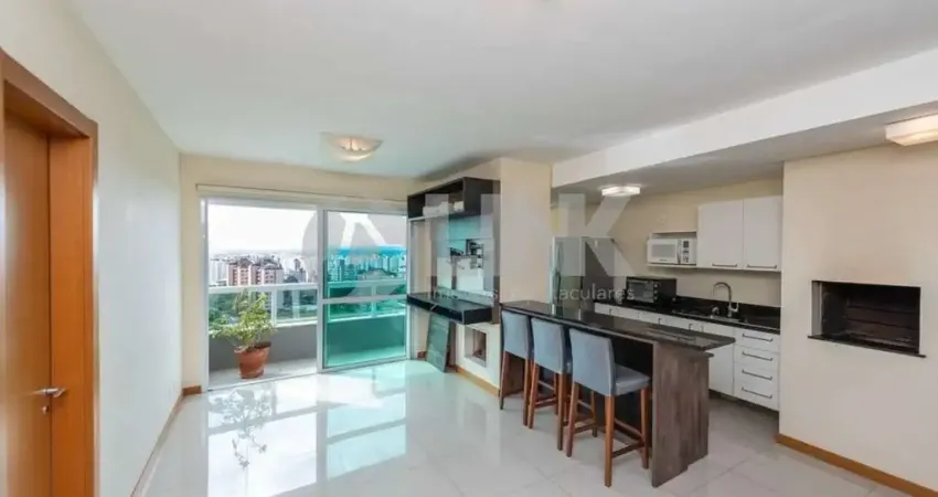 Apartamento mobiliado de 1 quarto com 1 vaga à venda no bairro três figueiras em porto alegre