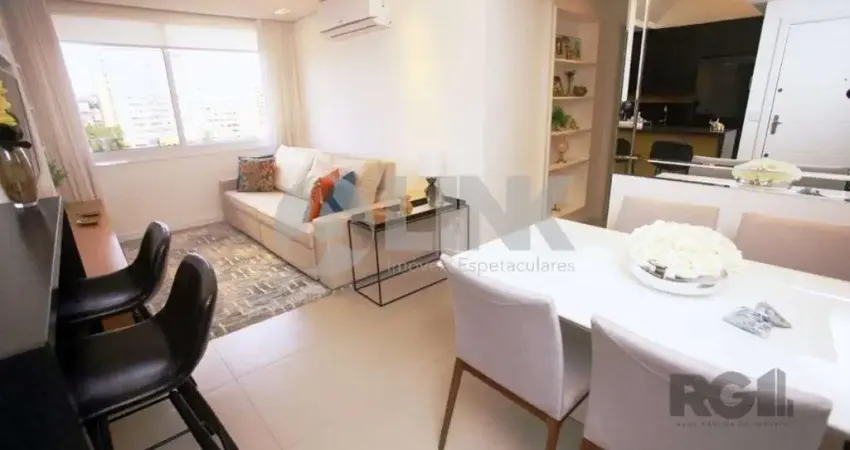 Apartamento mobiliado de 2 quartos com 2 vagas à venda no bairro menino deus em porto alegre