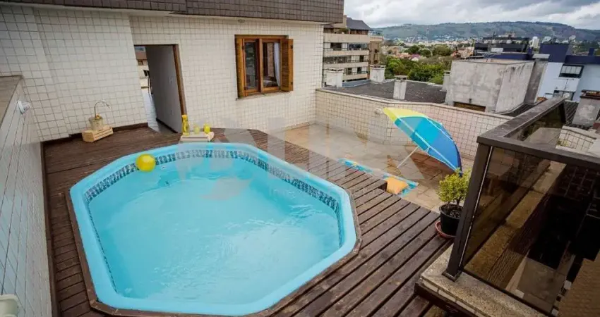 Cobertura de 3 dormitórios sendo 1 suíte à venda com 2 vagas de garagem em porto alegre, no bairro jardim planalto, próximo à av. assis brasil