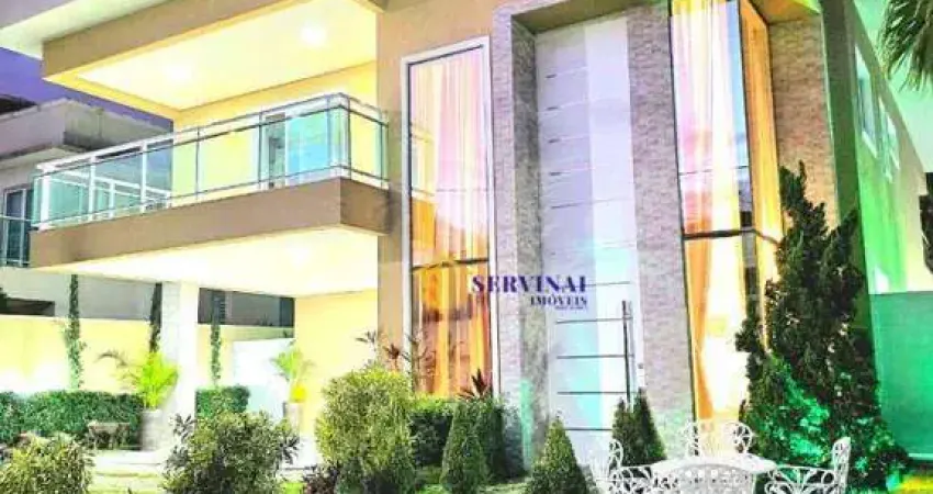 Mansão com 5 dormitórios, 421 m² - venda por r$ 3.200.000 ou aluguel por r$ 19.450/mês - pires façanha - eusébio/ce