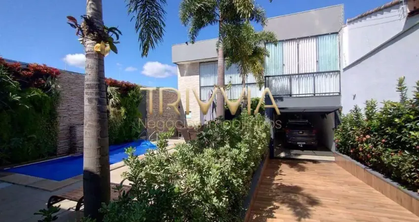 Residência alto padrão com 4 quartos, piscina aquecida e área gourmet completa