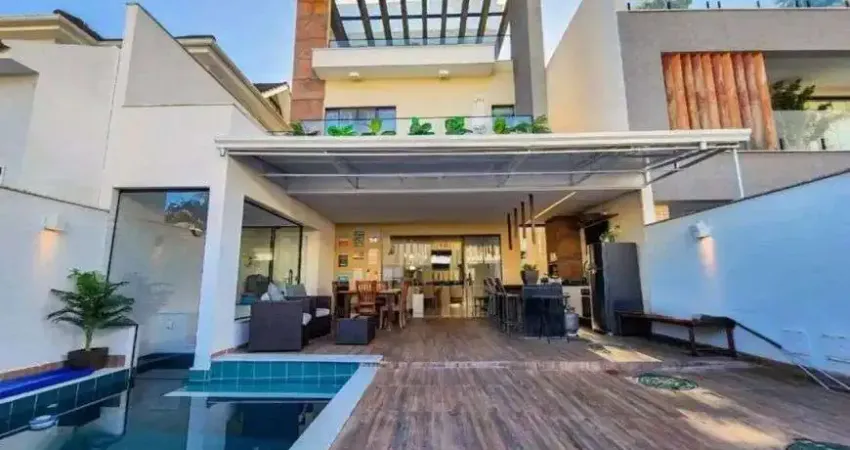 Casa de alto padrão com 5 suítes e lazer completo condomínio botânica nature