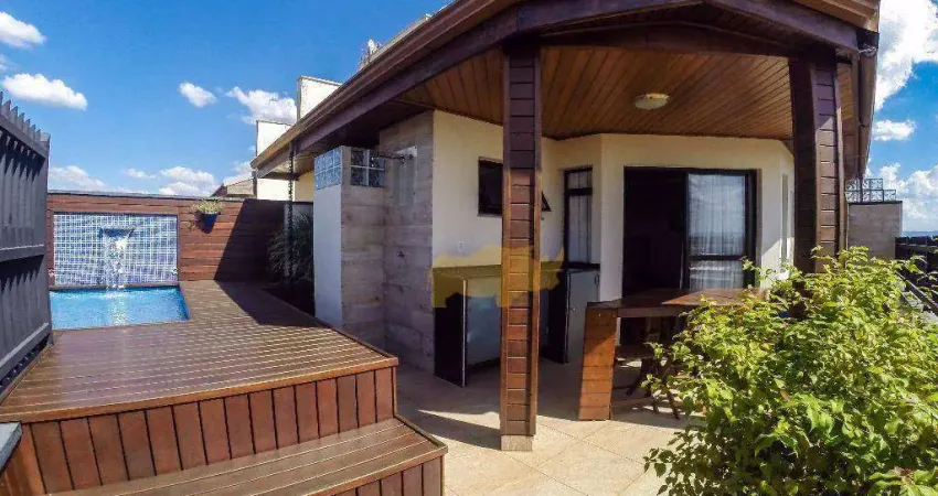 Cobertura duplex, com 3 dormitórios à venda, 162 m² por r$ 1.200.000 - santa cruz - rio claro/sp