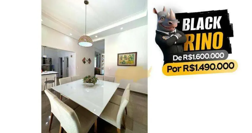 Black rino - de r$ 1.600.000,00 para r$ 1.490.000,00 casa com 3 dormitórios à venda, 240 m² - residencial florença - rio claro/sp