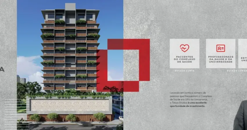 Tokyo studios: invista em uma localização onde a demanda é constante. apartamentos modernos e práticos a poucos passos da universidade federal de uberlândia (ufu). a escolha certa para locação de estu