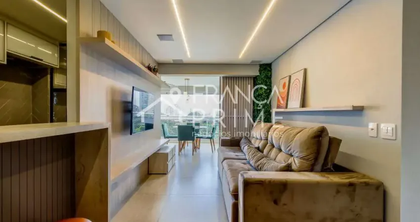 Apartamento mobiliado com 2 dormitórios no jardim das perdizes com vista parque - 79m