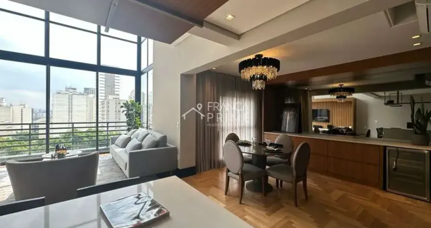 Luxuoso loft duplex mobiliado, 1 dormitórios, 1 suíte, 2 banheiros, 2 vaga de garagem