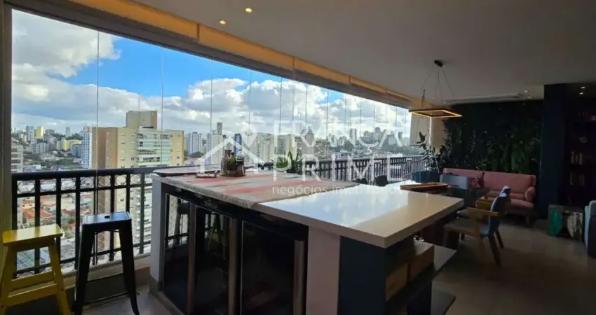 Apartamento de 164m mobiliado para locação na vila romana - 3 suítes e 4 vagas de garagem