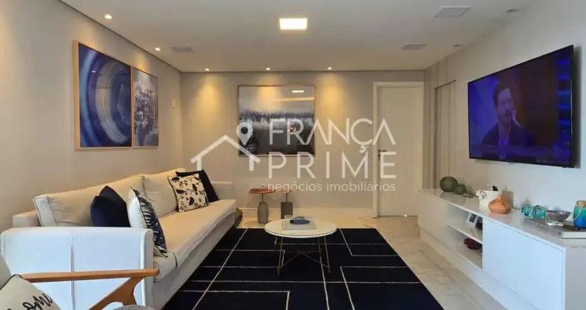 Locação no jardim das perdizes com 157m², 3 suítes e 2 vagas. apartamento todo mobiliado