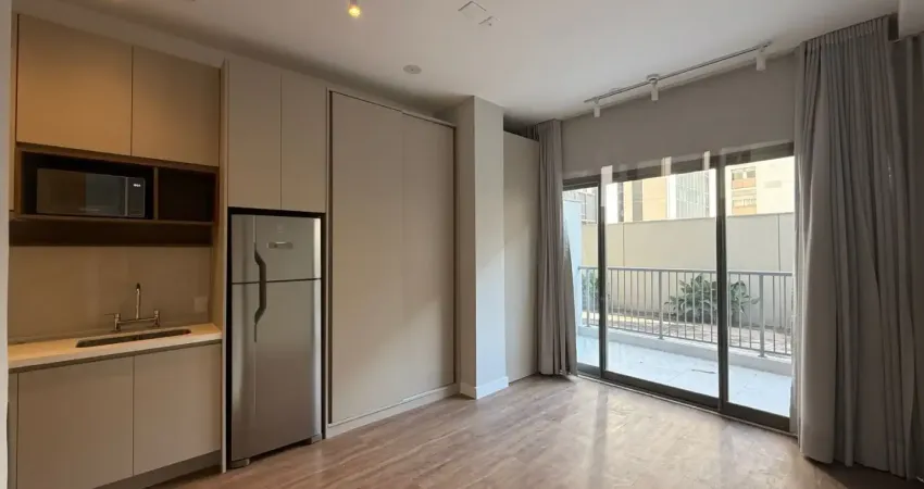 Lindo apartamento studio garden com 32m2 (semi mobiliado) em higienópolis - são paulo - sp