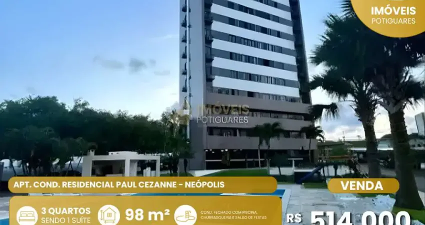 Apartamento com 3 quartos à venda no Capim Macio, Natal