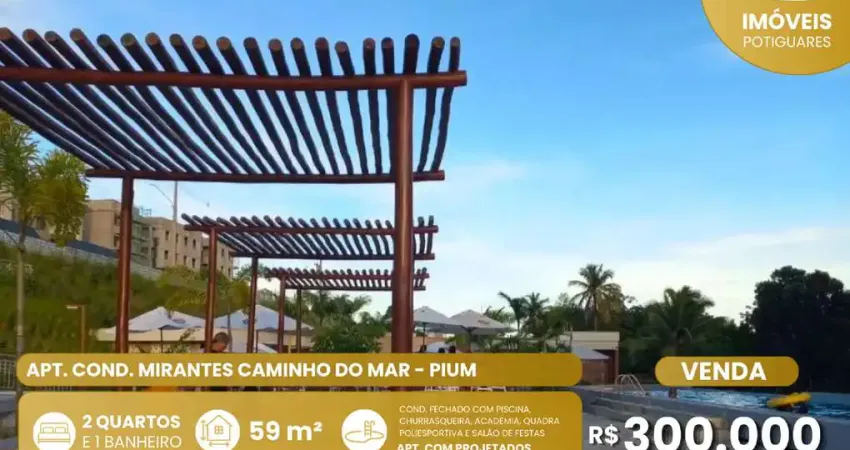 Apartamento à venda, 2 quartos, 1 vaga, pium (distrito litoral) - parnamirim/rn