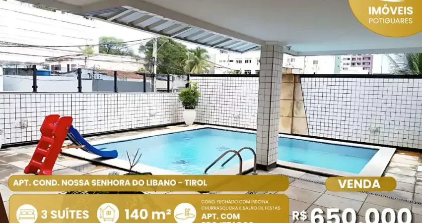 Apartamento com 3 quartos à venda no Tirol, Natal