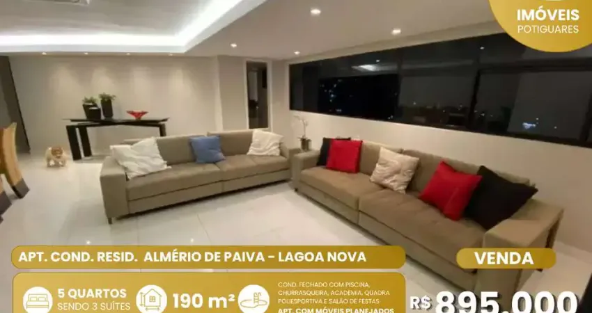 Cobertura com 5 quartos à venda no Lagoa Nova, Natal 