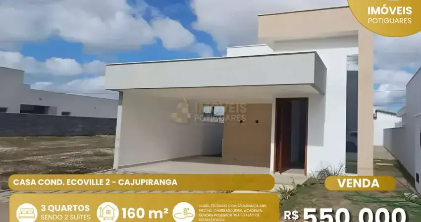 Casa à venda, 3 quartos, 2 suítes, 1 vaga, passagem de areia - parnamirim/rn