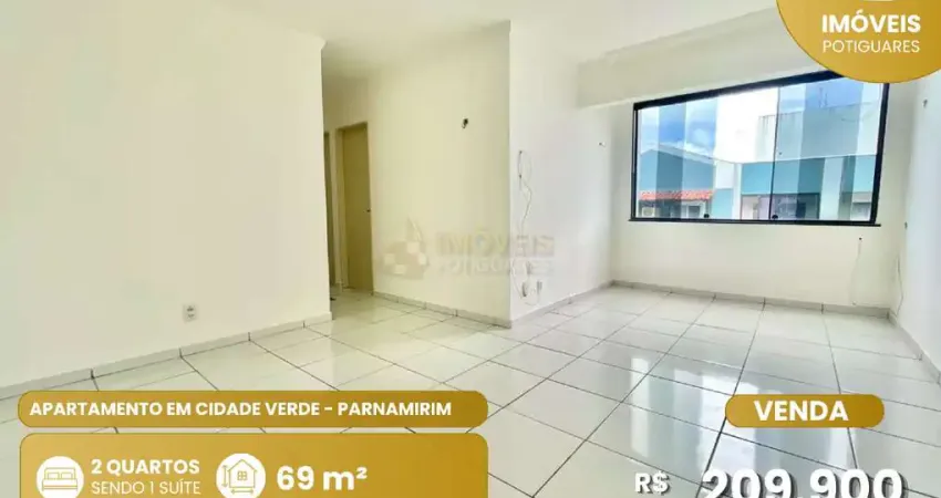 Apartamento à venda, 2 quartos, 1 suíte, 1 vaga, nova parnamirim - parnamirim/rn