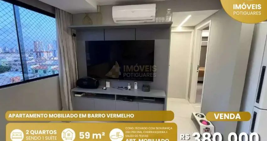 Apartamento 2 quartos com 1 suíte, 59 m², barro vermelho, natal - financiamento aceito