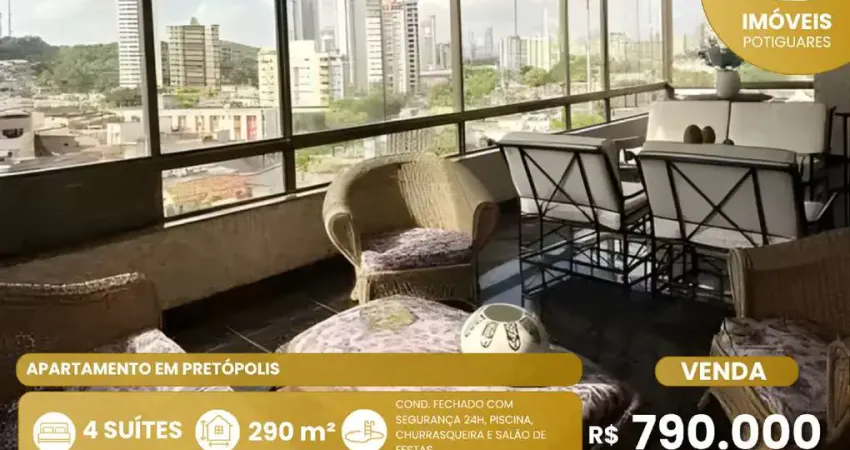 Apartamento à venda, 4 quartos, 4 suítes, petrópolis - natal/rn