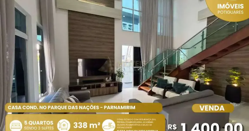 Casa para venda em condomínio no parque das nações em parnamirim/rn