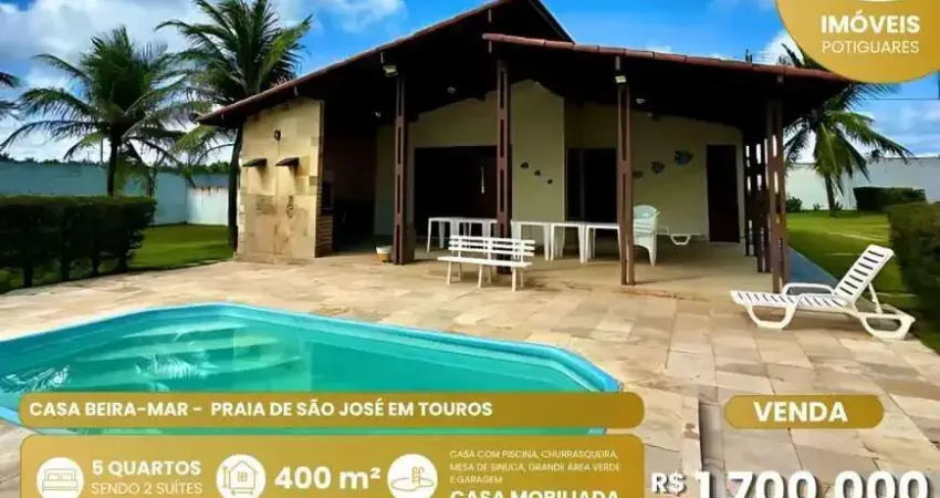Chácara à venda, 5 quartos, 2 suítes, 6 vagas, praia de são josé - touros/rn