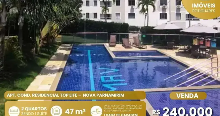 Apartamento à venda, 2 quartos, 1 suíte, 1 vaga, nova parnamirim - parnamirim/rn