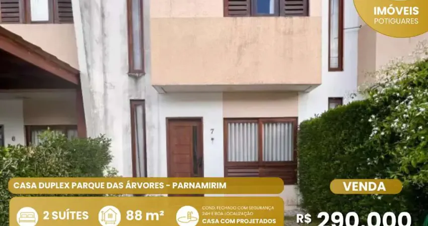 Casa à venda, 2 quartos, 2 suítes, 1 vaga, parque das árvores - parnamirim/rn