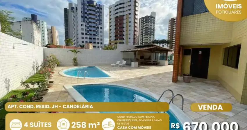 Apartamento à venda, 4 quartos, 4 suítes, 3 vagas, candelária - natal/rn