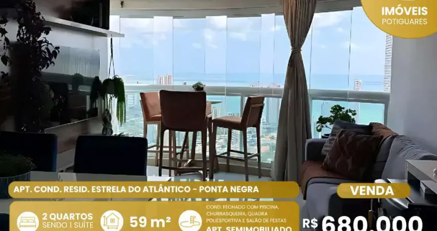 Apartamento à venda, 2 quartos, 1 suíte, 1 vaga, ponta negra - natal/rn