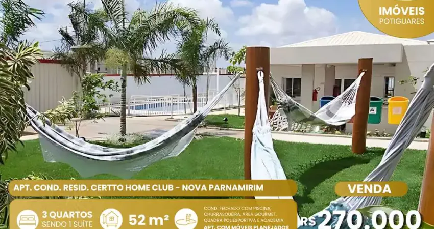 Apartamento à venda, 3 quartos, 1 vaga, nova parnamirim - parnamirim/rn