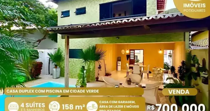 Casa à venda, 4 quartos, 4 suítes, 1 vaga, nova parnamirim - parnamirim/rn