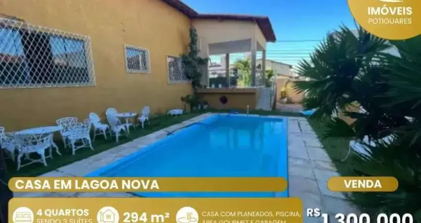 Casa à venda, 5 quartos, 3 suítes, 3 vagas, lagoa nova - natal/rn