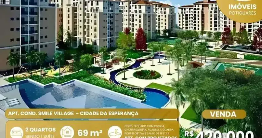 Apartamento à venda, 2 quartos, 1 suíte, 2 vagas, cidade da esperança - natal/rn
