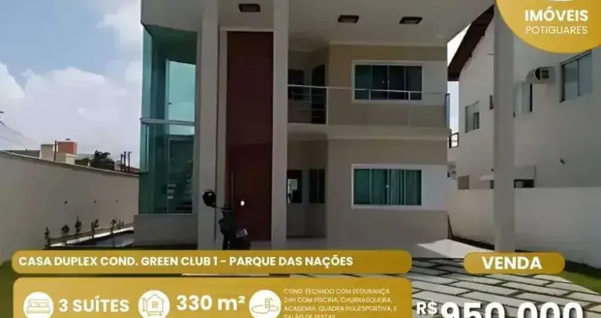 Casa à venda, 4 quartos, 3 suítes, 2 vagas, parque das nações - parnamirim/rn