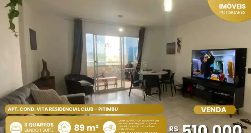 Apartamento com 3 quartos à venda no Pitimbu, Natal