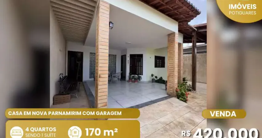 Casa à venda em condomínio próximo a avenida maria lacerda, nova parnamirim