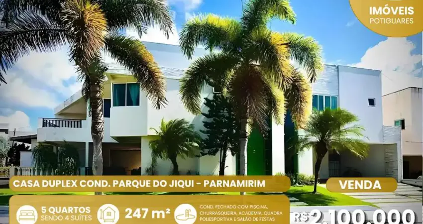 Imóvel para venda possui 247 metros quadrados com 5 quartos em parque do jiqui - parnamirim - rn