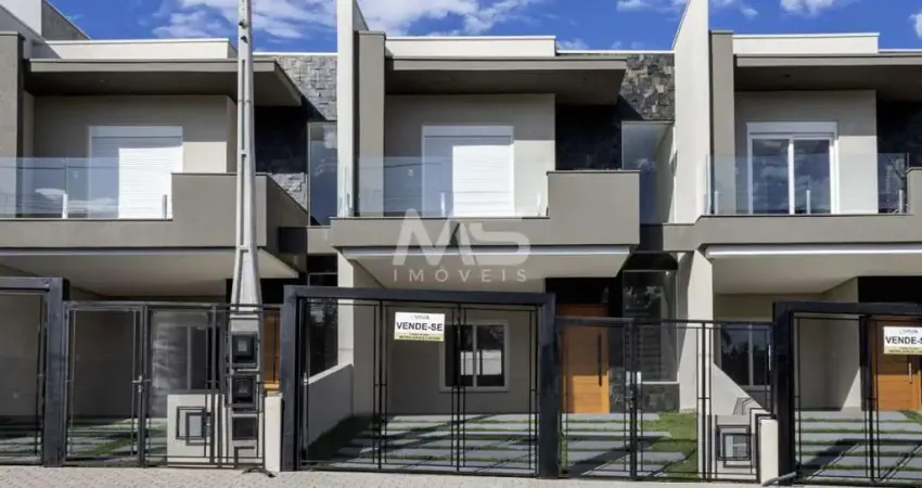 Casa geminada dois andares, 3 quartos, sendo 1 suíte com sacada em sapiranga!