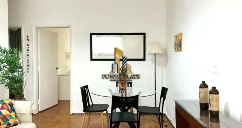 Flat com 60m² mobiliado no paraíso - 2 dormitórios, 1 vaga, andar alto