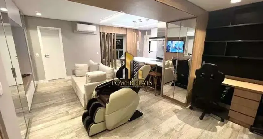 Flat alto padrão home design pinheiros – suíte com closet, varanda gourmet e estrutura completa