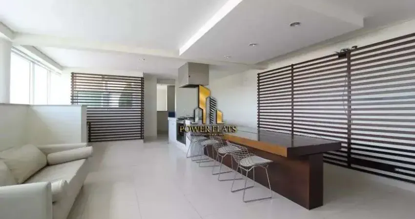 Loft mobiliado e decorado no the blue loft – 42m², 1 suíte, varanda gourmet, moema