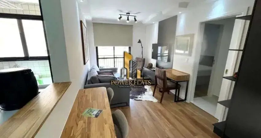 Flat mobiliado indianópolis - 50m² - 1 suíte - vaga - próximo ao metro