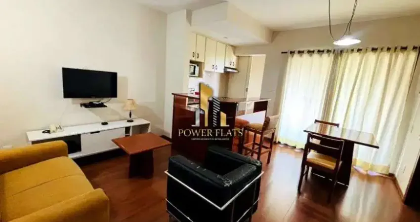 Flat mobiliado no edificio ritz – 1 suíte – 1 vaga – 46 m² – vista livre