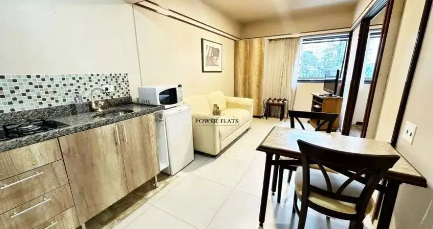 Apartamento mobiliado 1 quarto no jardim paulista – 35m² – condomínio com lazer – são paulo