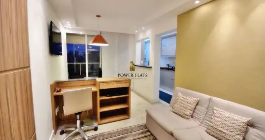 Flat mobiliado para aluguel no brooklin paulista – 33m², 1 quarto, piscina e lazer completo