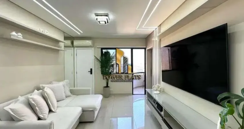 Lindo flat de luxo mobiliado para locação no le bougainville, alphaville, com 58 m² e lazer completo