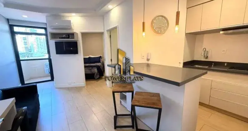 Flat studio mobiliado no moema studium – 38m², 1 suíte, varanda gourmet e 1 vaga