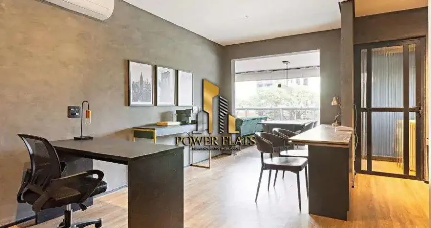 Flat mobiliado para locação no horizonte jk – 1 dormitório – itaim bibi, são paulo